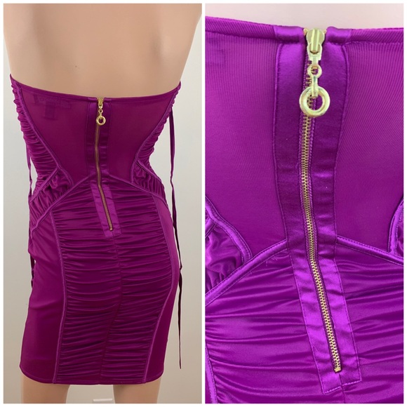 Bebe Magenta Strap/Strapless Dress - Picture 3 of 8